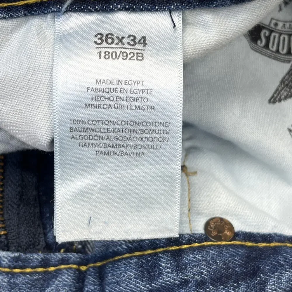 Polo Ralph Lauren Varick Slim Straight Jeans Mens 36x34 (36X33) Blue Preppy